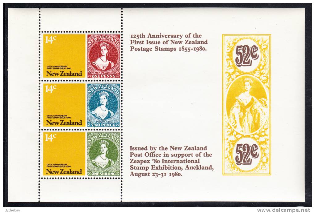 New Zealand Scott #703a MNH Souvenir Sheet Of 3: NZ #1, #2, And #3 - Unused Stamps