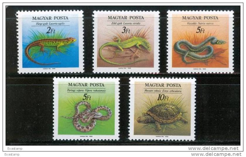 HUNGARY - 1989. Reptiles Cpl. Set MNH! - Serpenti