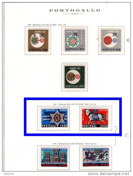 PORTUGAL PORTOGALLO 1970 CITTA´ DI COVILHA MNH - Nuevos