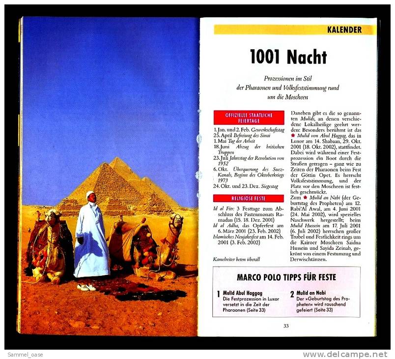 Ägypten - Marco Polo Reiseführer Mit Reiseatlas  -  Mit Insider Tipps  -  2001 - Afrique