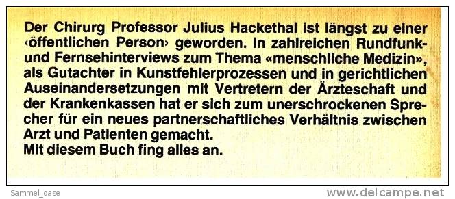 Julius Hackethal ,  Auf Messers Schneide  -  Kunst Und Fehler Der Chirurgen  -  Rowohlt Buch - Gezondheid & Medicijnen
