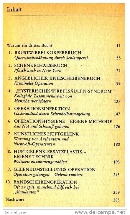Julius Hackethal ,  Sprechstunde Bewegungssystem  -  Fälle , Operationen , Ratschläge - Heyne Verlag - Santé & Médecine