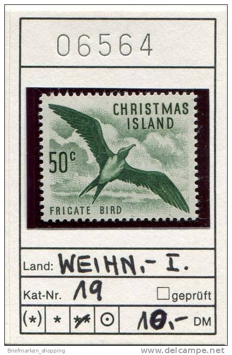 Weihnachtsinsel - Christmas Island - Michel 19 - ** Mnh Neuf Postfris - Weissbauch-Fregattvogel - Albatros