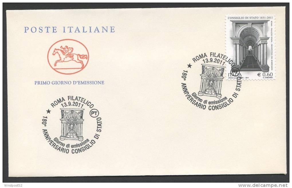 FDC ITALIA CAVALLINO 2011 - CONSIGLIO DI STATO - 246 - FDC