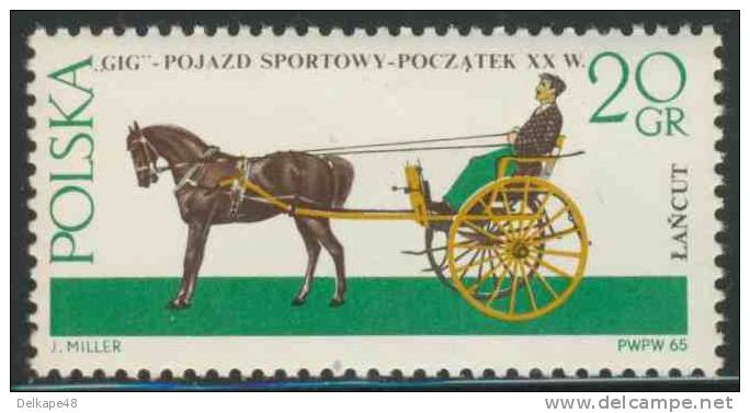 Poland Polska Polen 1965 Mi 1644 YT 1495 ** "Gig" - Horse-drawn Carriages In Lancut Museum / Kutsch / Voitures - Kutschen