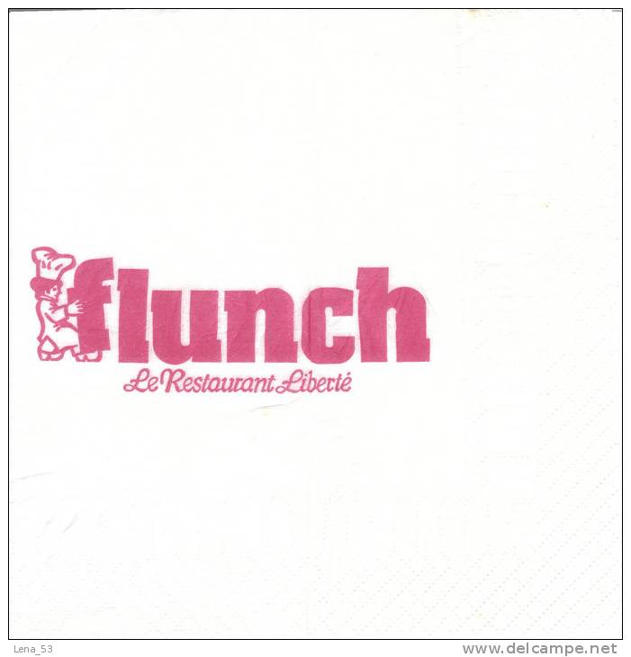 Serviette Papier Restaurant Flunch - Serviettes Publicitaires