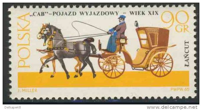 Poland Polska Polen 1965 Mi 1648 YT 1499 ** "Cab" - Horse-drawn Carriages In Lancut Museum / Kutschen / Voitures - Kutschen