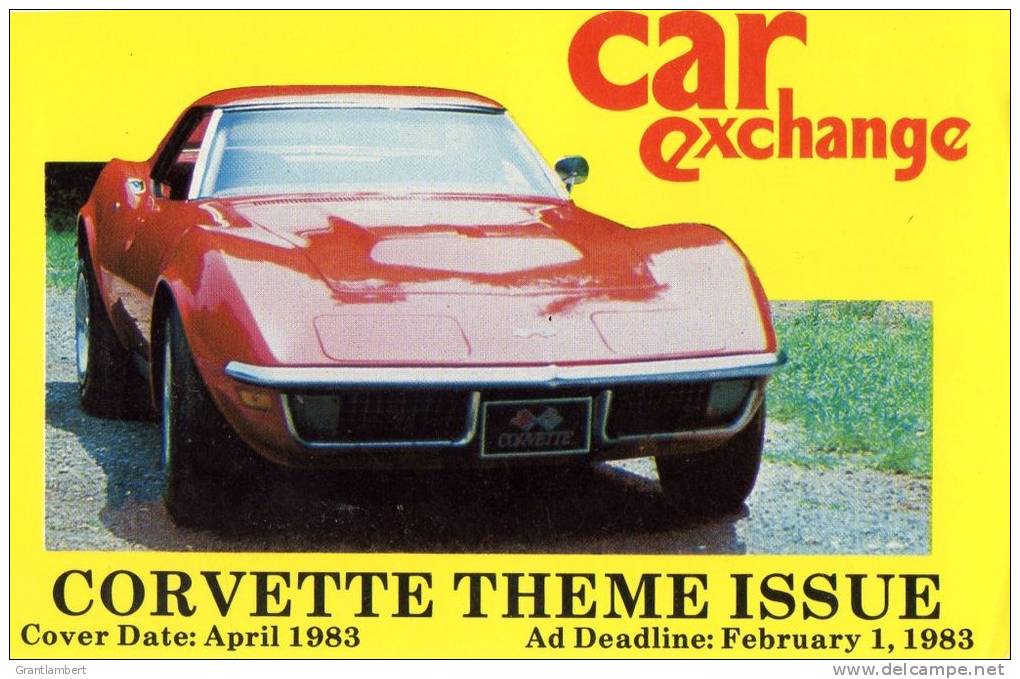 Corvette Theme Issue, Car Exchange 1983 Unused - Passenger Cars