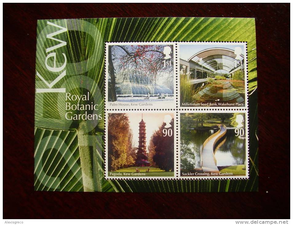 GB 2009 ROYAL BOTANIC GARDENS, KEW MINISHEET With TWO VALUES SE-TENANT Vertically MNH. - Blocs-feuillets