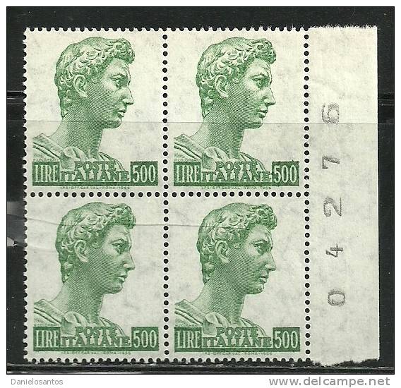 Italy Italia 1957 St George Sain Giorgio Block Of 4 MNH - Christianity