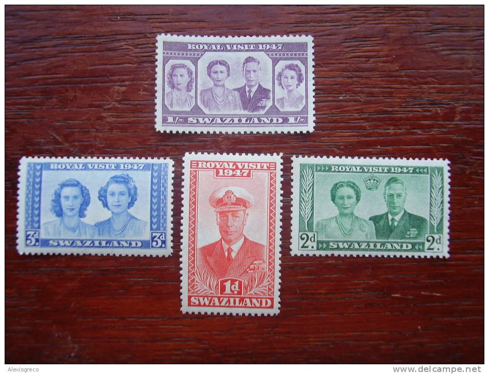 SWAZILAND 1947 ROYAL VISIT Issue Of 17th.February. - Swaziland (1968-...)