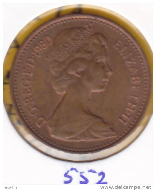 @Y@    Groot Britannie  1 Penny  1980    (552) - 1 Penny & 1 New Penny