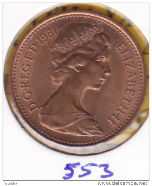 @Y@    Groot Britannie  1 New Penny  1981   UNC   (553) - 1 Penny & 1 New Penny