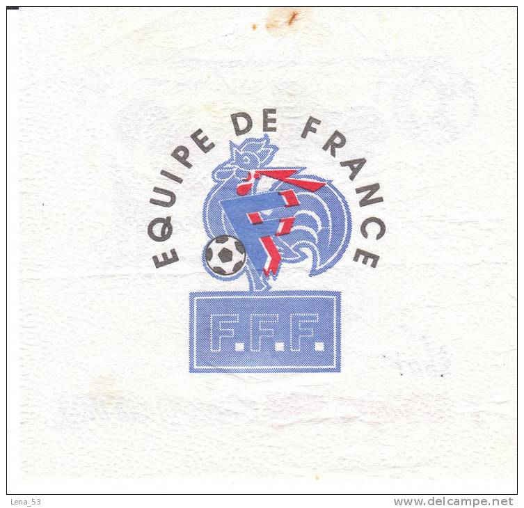 Serviette Papier Foot, Tous Avec Les Bleus 1998, Equipe De France F.F.F Recto/verso - Serviettes Publicitaires