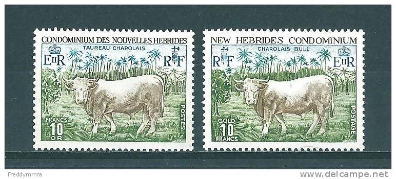 Nouvelles- Hébrides: 408/ 409 **  Charolais - Vaches