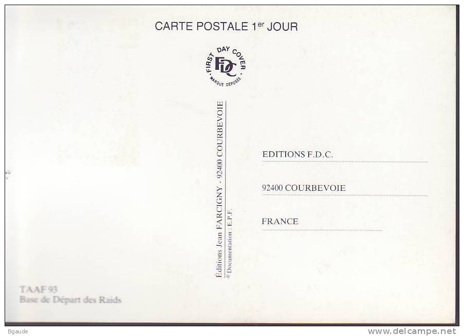 FRANCE   TAAF CARTE MAXIMUM NUM.YVERT  PA   127 D 10 BASE DE DEPART - Lettres & Documents