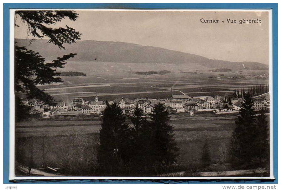 SUISSE --  CERNIER -- Vue Générale - Cernier