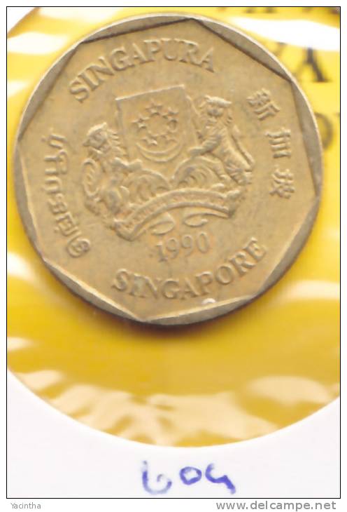 @Y@    Signapore  1 Dollar   1990   (604) - Singapour