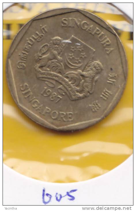 @Y@    Signapore  1 Dollar   1987   (605) - Singapour