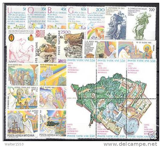 Vatikan Vaticano 1986 Annata Completa + Foglietto ** MNH Freschissimi - Annate Complete