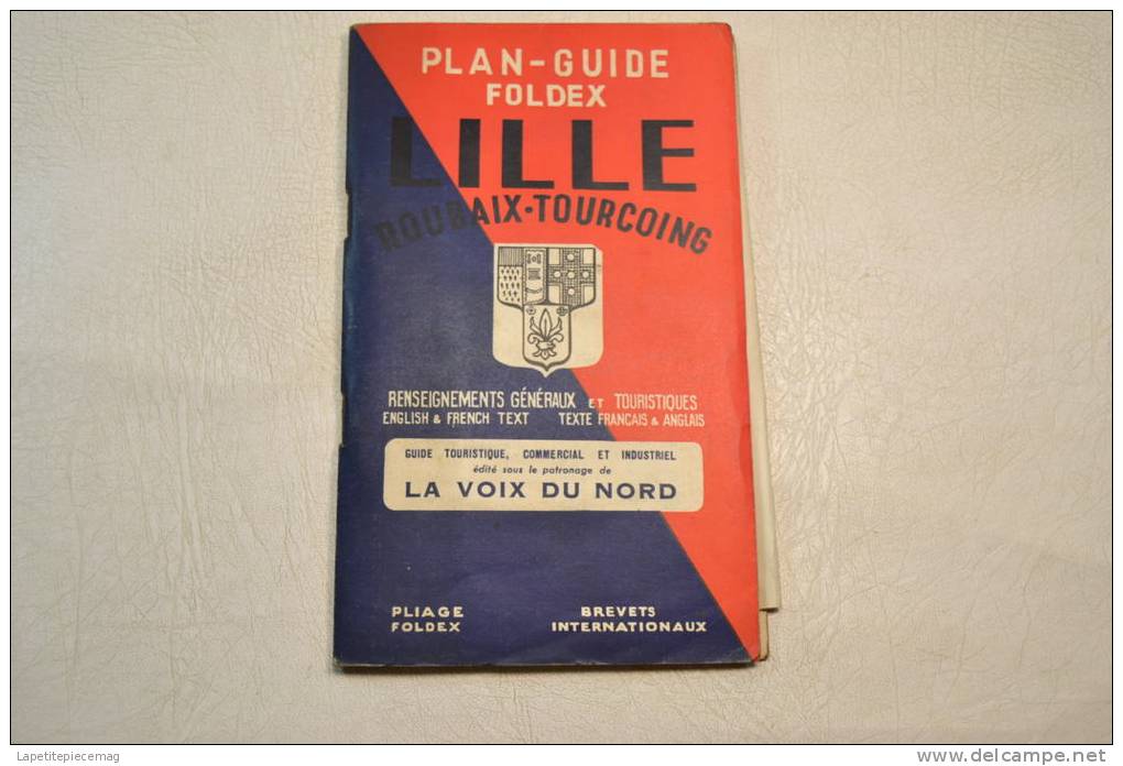 (AR7) Plan Guide Foldex Lille Roubaix Tourcoing, Par La Voix Du Nord - Advertising