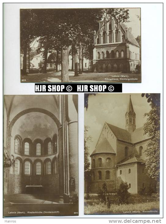 Um 1920/1930 Ansichtskarten  „Klosterkirche, Königshaus,“ 3 X  Ungebrauchte Karten - Lehnin