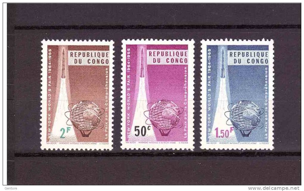 CONGO 1965 New York Expo Yvert Cat. N° 573-74-78  Absolutely MNH** - Autres & Non Classés