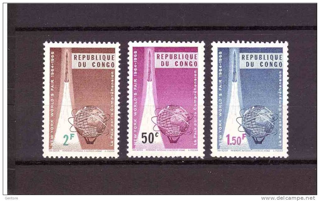 CONGO 1965 New York Expo Yvert Cat. N° 573-74-78  Absolutely MNH** - Other & Unclassified