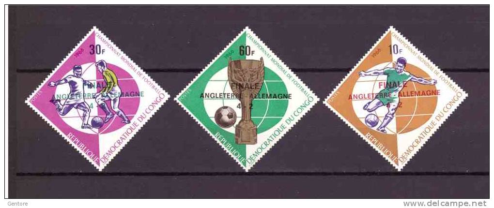 CONGO 1966 World Championship Yvert Cat. N° 639-641-644  Absolutely MNH** - 1966 – Angleterre
