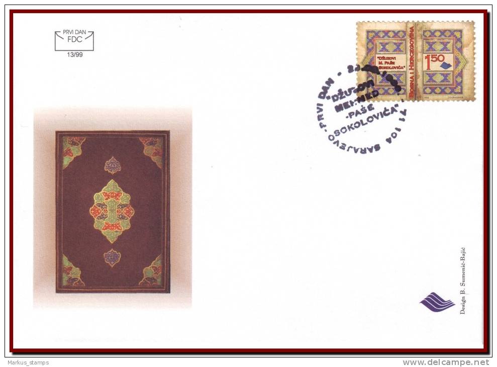 Bosnia And Herzegovina 1999 - Quran Manuscript FDC, Mi 176, Islam Religious Text - Islam