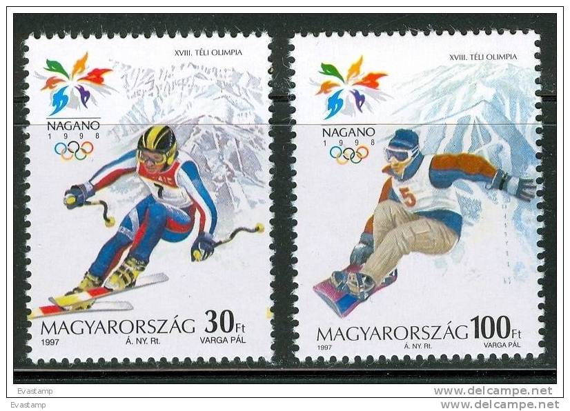 HUNGARY - 1998.Winter Olympic Games,Nagano/Ski/Sport Cpl.SetMNH!! Mi 4476-4477. - Winter 1998: Nagano