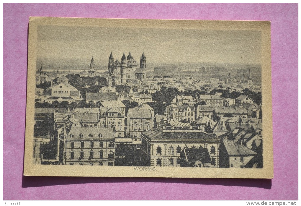 WORMS (Allemagne) Panorama - Vue Générale - 1919 - TBE - Worms