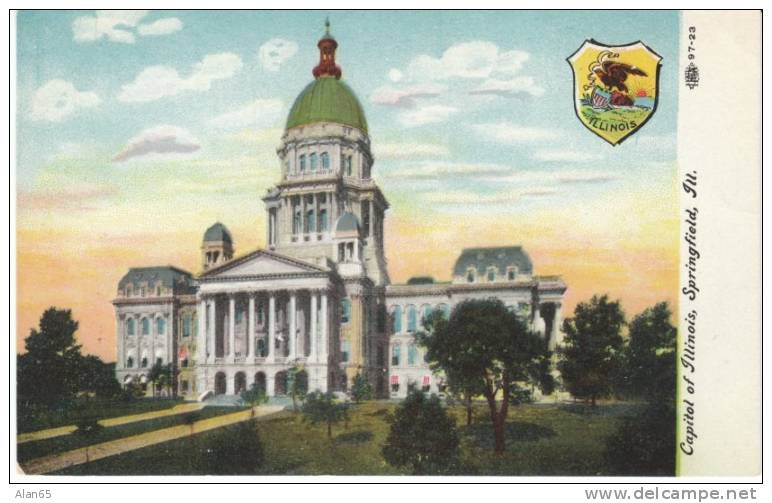 Springfield IL Illinois, State Capitol Building C1910s Vintage Postcard - Springfield – Illinois