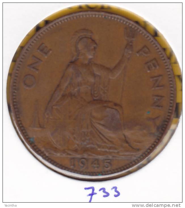 @Y@     Groot Brittanie  1  Penny  1945        (733) - 1/2 Sovereign