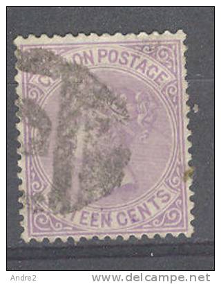 Ceylon - Ceylan  1872 -80  Victoria  16c  Violet  Wmk  Crown CC   Perf 14 - Ceylon (...-1947)