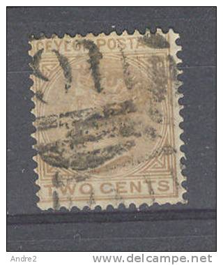 Ceylon - Ceylan  1872 -80  Victoria  2c   Brown   Wmk  Crown CC   Perf   12 1/2 - Ceylan (...-1947)