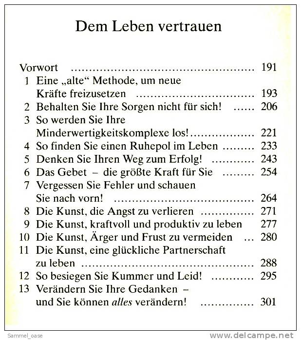 Doppelband : Dem Leben Vertrauen / Positiv In Den Tag  -  Von Norman Vincent Peale - Psychologie