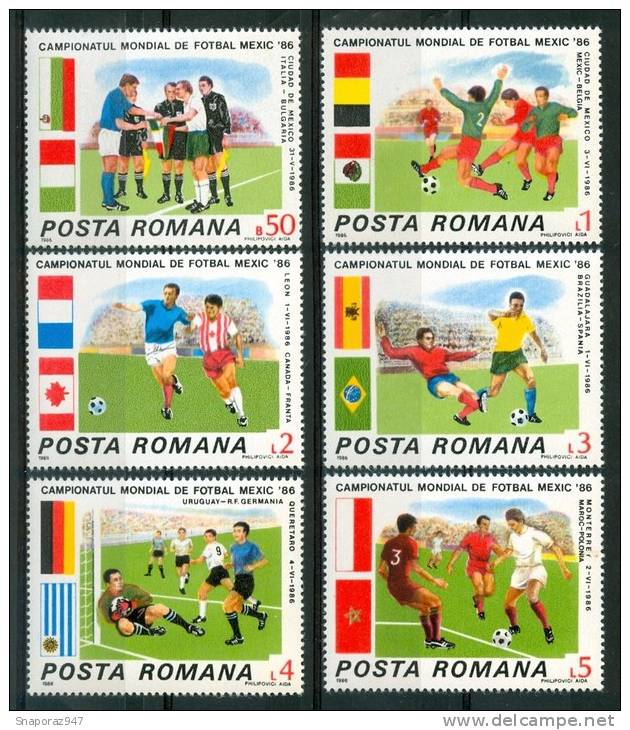 1986 Romania "Mexico 86" Coppa Del Mondo World Cup Calcio Football Set MNH** C92 - 1986 – México