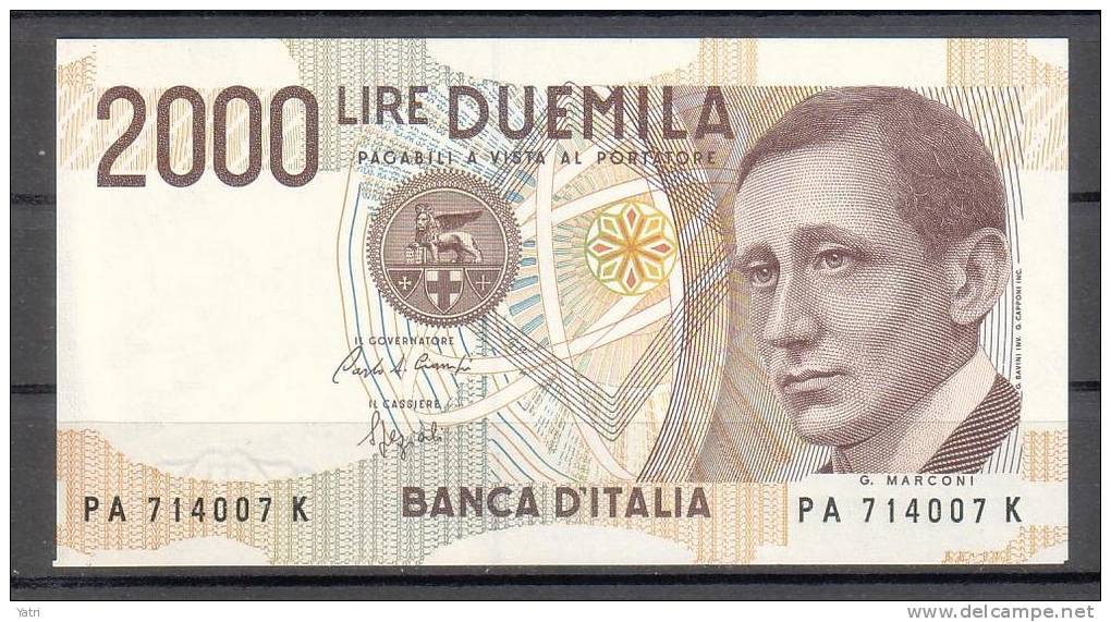 Banconota 2.000 Lire - Marconi - FDS - 2.000 Lire