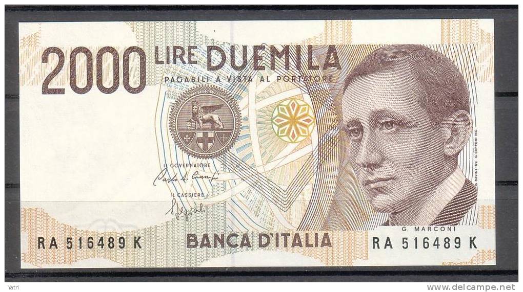 Banconota 2.000 Lire - Marconi - FDS - 2000 Lire