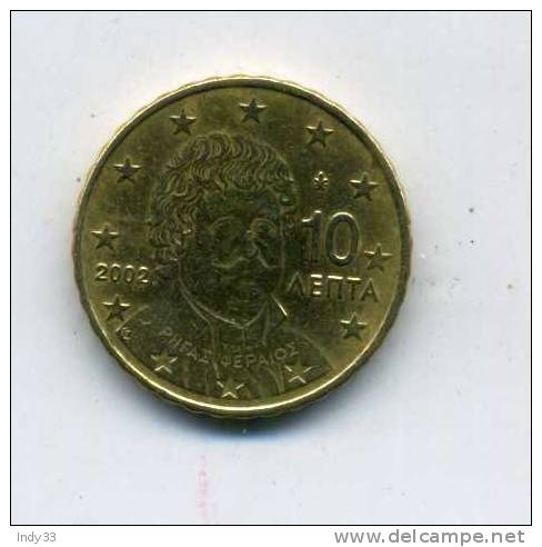 - EURO GRECE . 10C. 2002 . - Griekenland