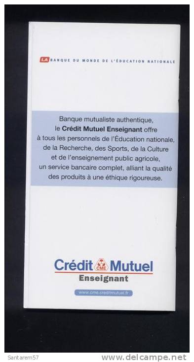 Mini Agenda Pocket Diary 2011 - 2012 CREDIT MUTUEL ENSEIGNANT FRANCE - Altri & Non Classificati