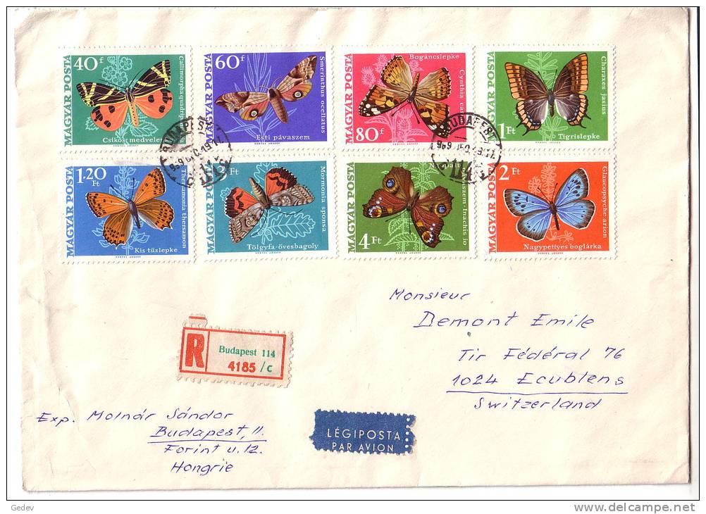 Lettre  Magyar Papillons (4185) Format 22x16 - Storia Postale