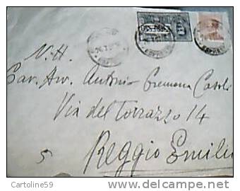 STORIA POSTALE 1927 MICHETTI C. 60+ESPRESSO C.1,25 BUSTA DA GENOVA  X REGGIO E. VB1927  DQ7617 - Poste Exprèsse