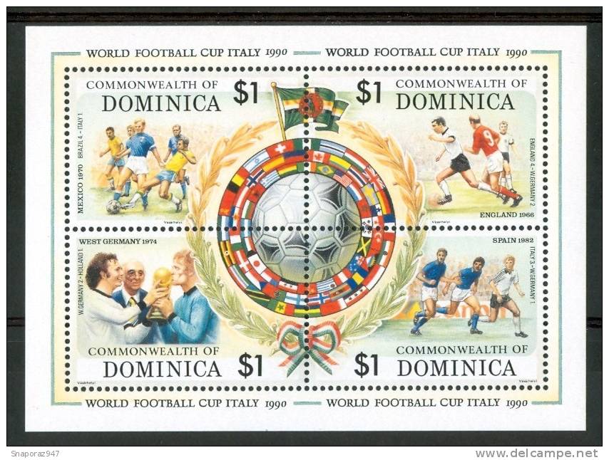 1989 Dominica "Italia 90" Coppa Del Mondo World Cup Coupe Du Monde Calcio Football MNH** C105 - 1990 – Italie