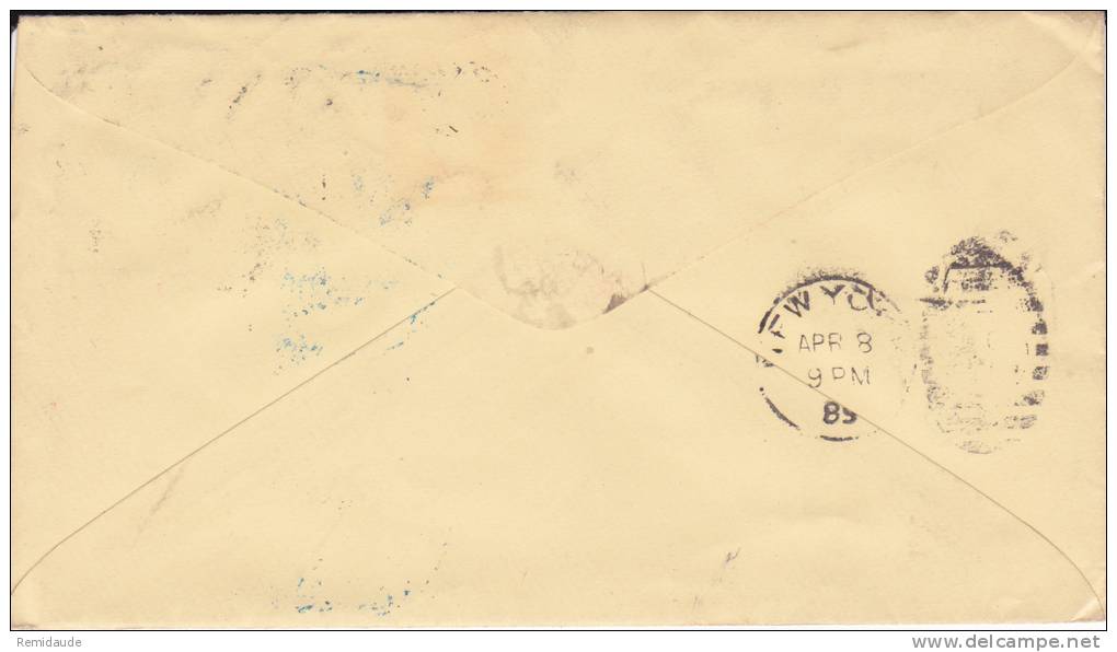 USA - 1889 - ENVELOPPE ENTIER Avec REPIQUAGE De NEW YORK Pour PARIS - - ...-1900