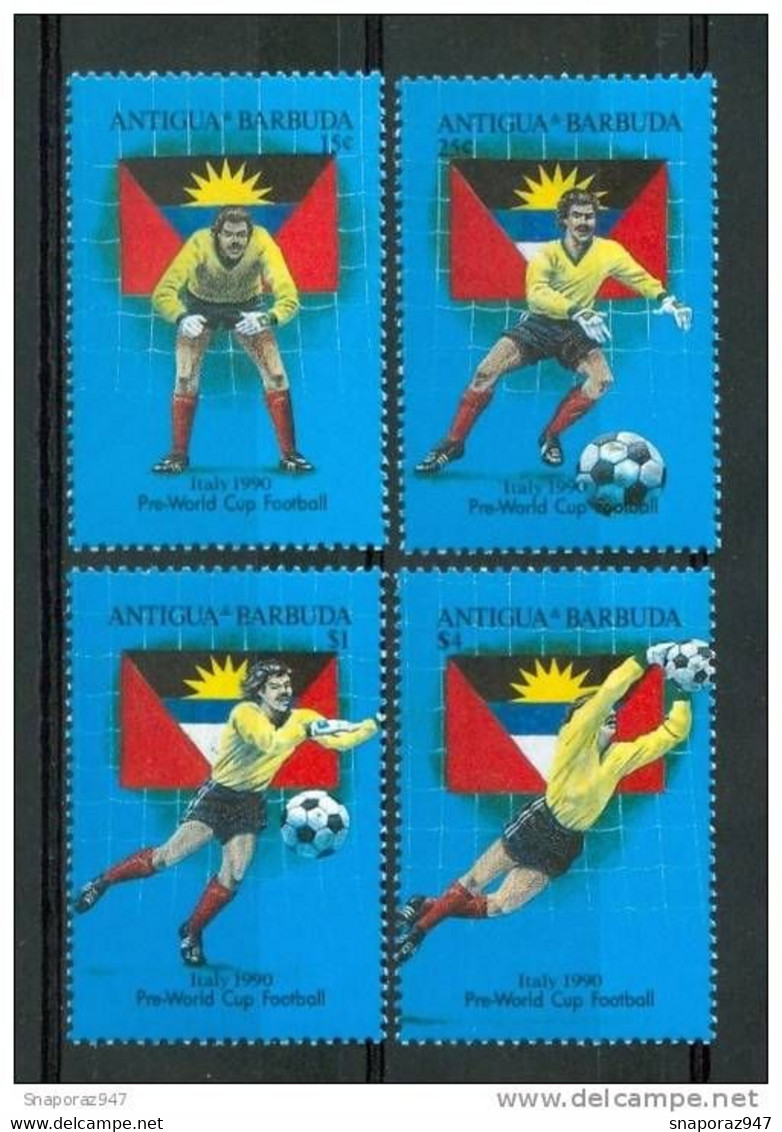 1989  Antigua E Barbuda "Italia 90" Coppa Del Mondo World Cup Coupe Du Monde Calcio Football 2 Block MNH** C115 - 1990 – Italy