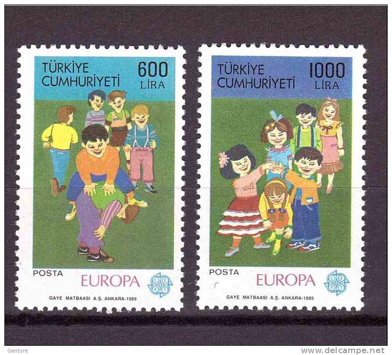 TURKEY 1989 Europa Unificato Cat. N° 2610/11  Absolutely MNH ** - Unused Stamps