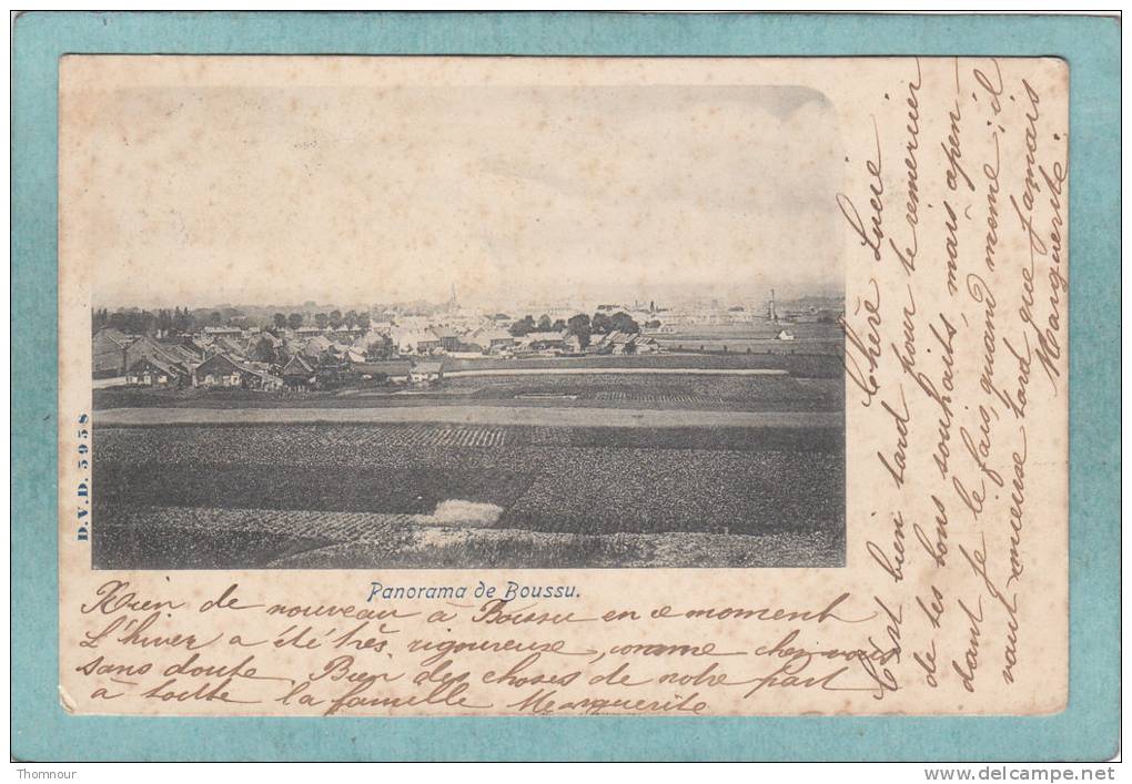 BOUSSU  - Panorama  De  Boussu.  -  1901  -  CARTE PRECURSEUR   - - Boussu