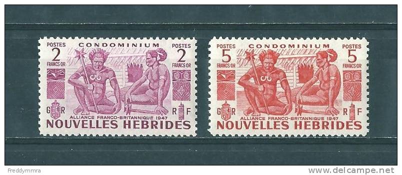 Nouvelles- Hébrides: 153/ 154 * - Unused Stamps